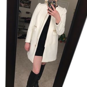 NWOT White pea coat